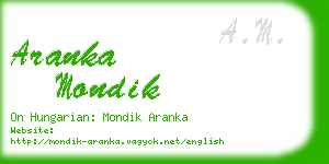 aranka mondik business card